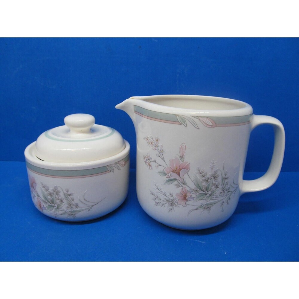 Noritake Keltcraft  Deerfield Sugar Dish, Creamer, Gravy Boat And Pepper Shaker